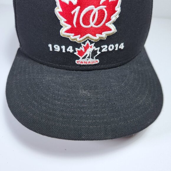 Nike Hockey Canada Anniversary Hat Cap 100 Year 1914 - 2014 Black Snapback - Picture 5 of 10